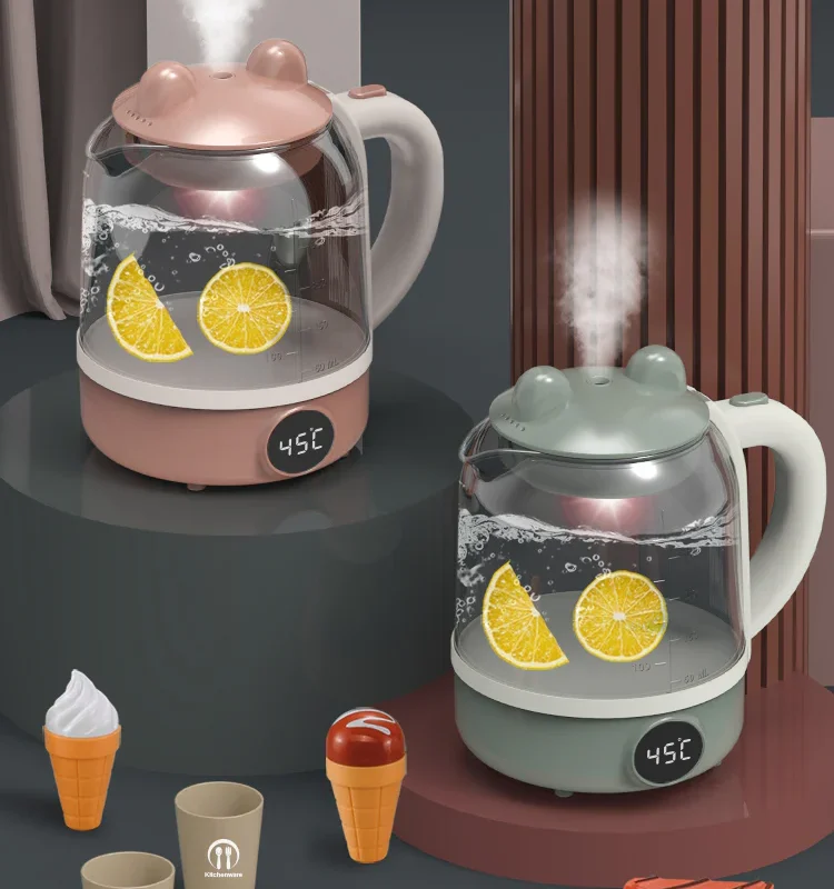 Electric Steam Kettle Play Set – 4-in-1 Toy Appliances