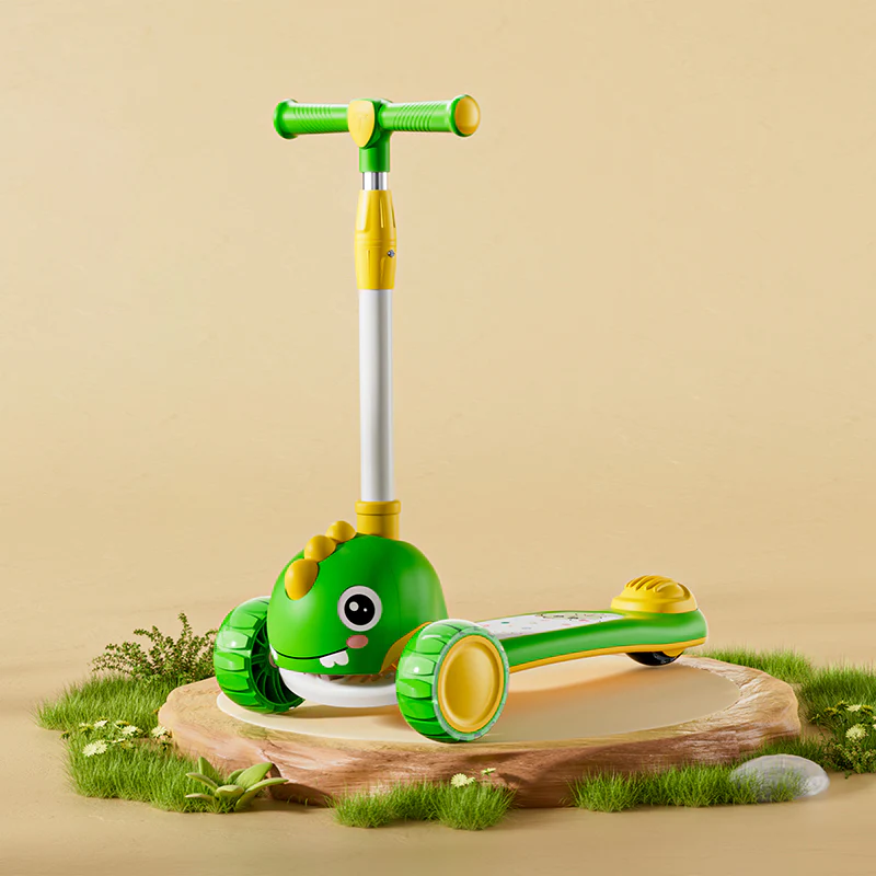 Cartoon Face Manual Scooty For Kids